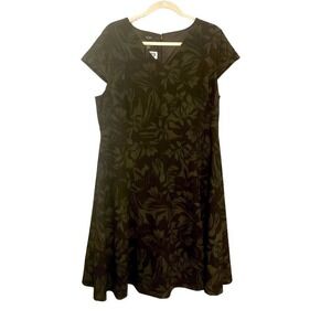 Alfani LEAF‎ PRINT green dress size 18W
